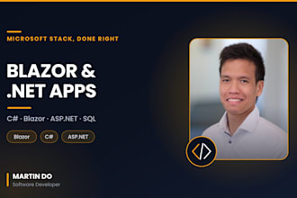 develop a web application with blazor and c sharp dotnet
