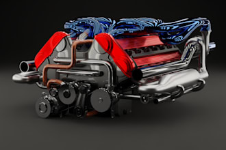 model your detailed part or mechanical assembly in 3d