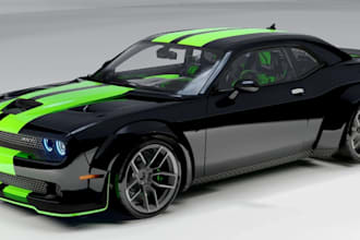 create high quality realistic 3d car models for games and animations