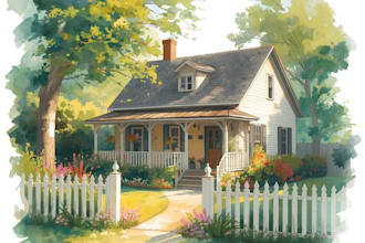 do watercolor house painting