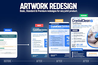 professionally redesign your flyer, poster, brochure or banner