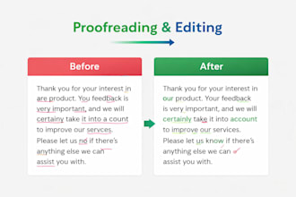 proofread and polish your text for clarity and grammar