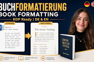 formatiere dein deutsches oder englisches ebook und taschenbuch für KDP
