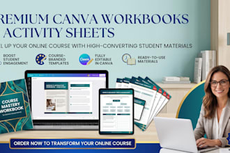 create canva worksheets workbook templates activity sheets for online courses