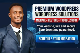 migrate and fix wordpress, wix, shopify, square space website in 24 hrs