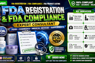 fda registration  fda compliance fda product listing US agent fda import permit