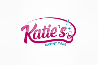 design wordmark carpet care van logo