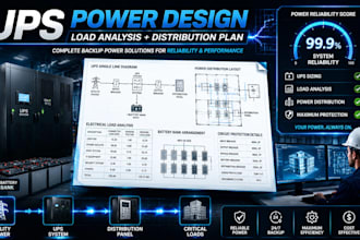 design generator ups backup power system electrical load analysis and power plan