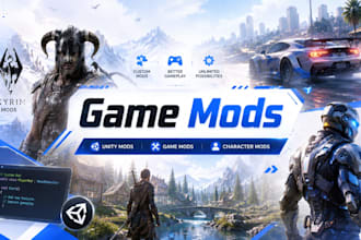create custom game mods, character mods, and unity game mods