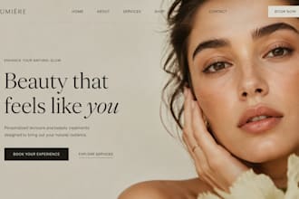 design squarespace med spa beauty website with online booking