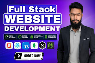 develop custom website, full stack website development as full stack developer
