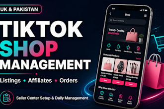 manage your tiktok shop seller center, listings, shopable videos and affiliates