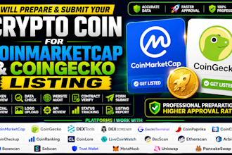 prepare and submit your crypto coin for coinmarketcap and coingecko listing