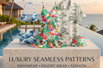 design luxury seamless patterns for fashion brands