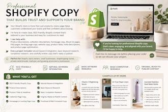 write SEO product descriptions for shopify stores