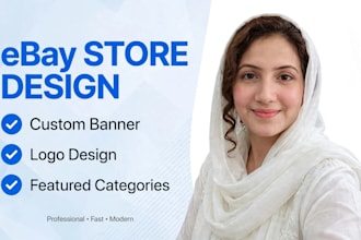 design modern ebay store, shop, banner and listing templates