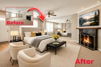 interior design, virtual staging, home staging, furniture placement 3d rendering