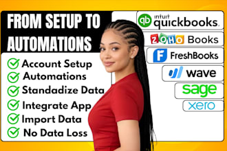setup odoo accounting, quickbooks, zoho books xero freshbooks sage 50 basecamp