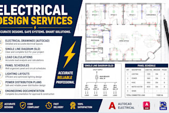 provide electrical engineering drawings autocad power plans documentation