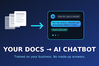 build an ai chatbot trained on your business documents and website
