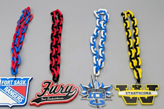 custom hype chain turnover chain pendant, necklace 3d jewelry 3d print in 24 hrs