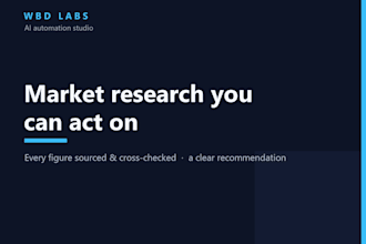 deliver a decision grade market research report with sources