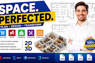 create retail store office commercial layout draft renovation floor plan remodel