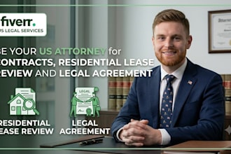 be your US attorney for contracts, residential lease review and legal agreement