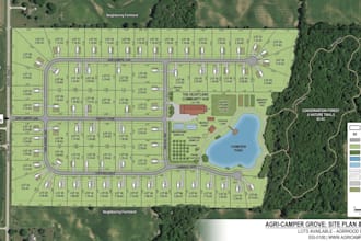 render aerial map, subdivision, site plan, plat map, agricamper for real estate