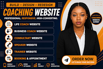 design coaching website for life coach, consultant, speaker website and trainer