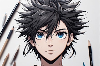 do anime character art for design character, fanart, kawaii