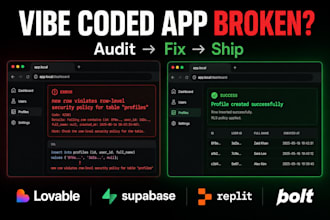 vibe code app lovable replit bolt base44