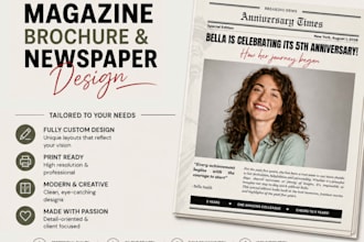 design magazines, brochures and newspapers for you