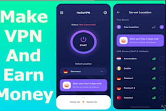 build flutter vpn app, vpn app development with  openvpn, wireguard, v2ray,ikev2