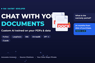 build a rag chatbot trained on your PDF documents and business data