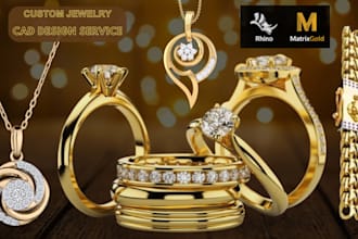 design production ready jewelry cad for casting, 3d printing and manufacturing