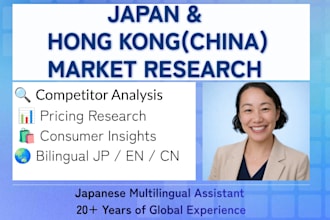 japan hong kong market research 20yrs experienced secretary