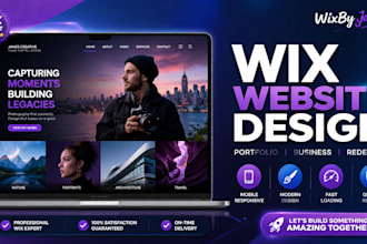 design a modern wix portfolio website or redesign wix business website