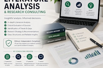 provide literature analysis and research consulting
