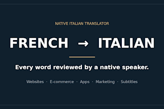 translate your french content into natural, native italian