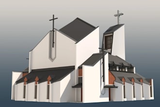 do 3d church modeling, church floor plans, and architectural drawings
