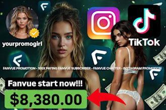 fanve promotion 100x paying fanvue subscriber fanvue chatter instagram promotion