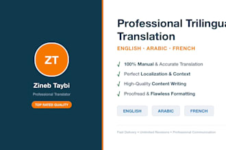 do professional trilingual translation and content writing
