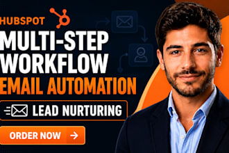 build hubspot multi step workflow email automation lead nurturing forms