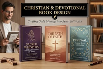 design and format canva christian devotional, prayer journal for KDP with canva