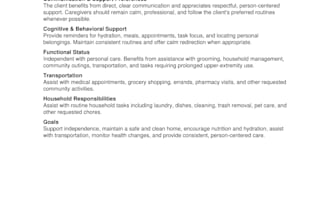 write person centered care plans and support documentation