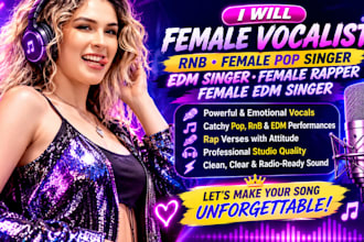 female vocalist rnb female pop singer edm singer female rapper female edm singer