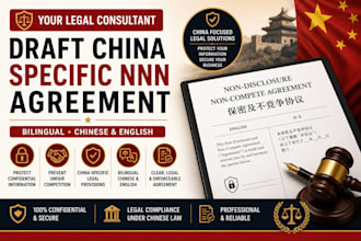 be your legal consultant, draft china specific nnn agreement, bilingual