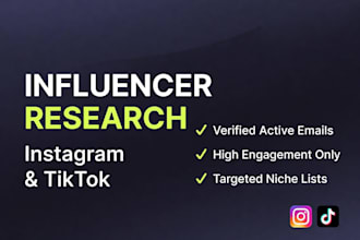 do instagram influencer research and find tiktok influencers