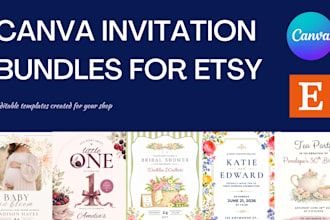 create canva invitation templates for your etsy shop